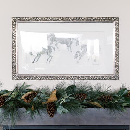 Cg Hunter 6' Magnolia, Eucalyptus, Pinecone, & Needle Pine Garland In Green