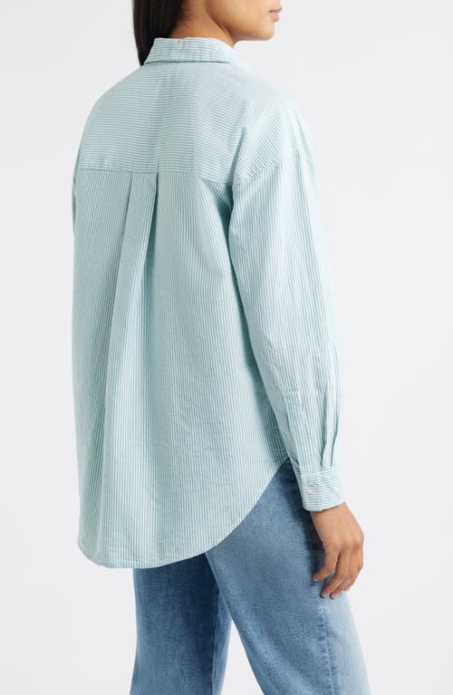 Beachlunchlounge Stripe Oversize Shirt In Gray