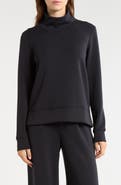 MPG Dreamweave Recycled Polyester Blend Mock Neck Sweatshirt