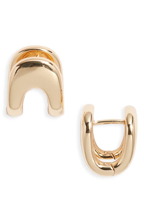 Crescent Huggie Earrings