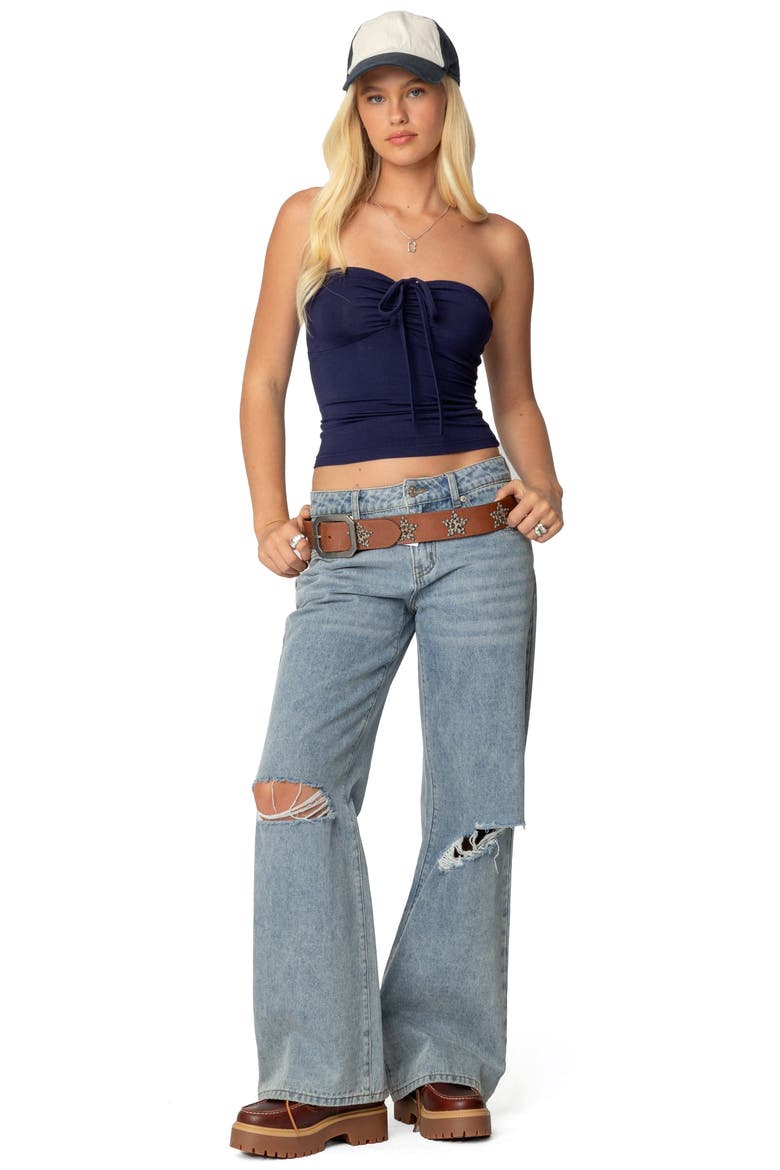 Annelise Strapless Tube Top, Alternate, color, NAVY