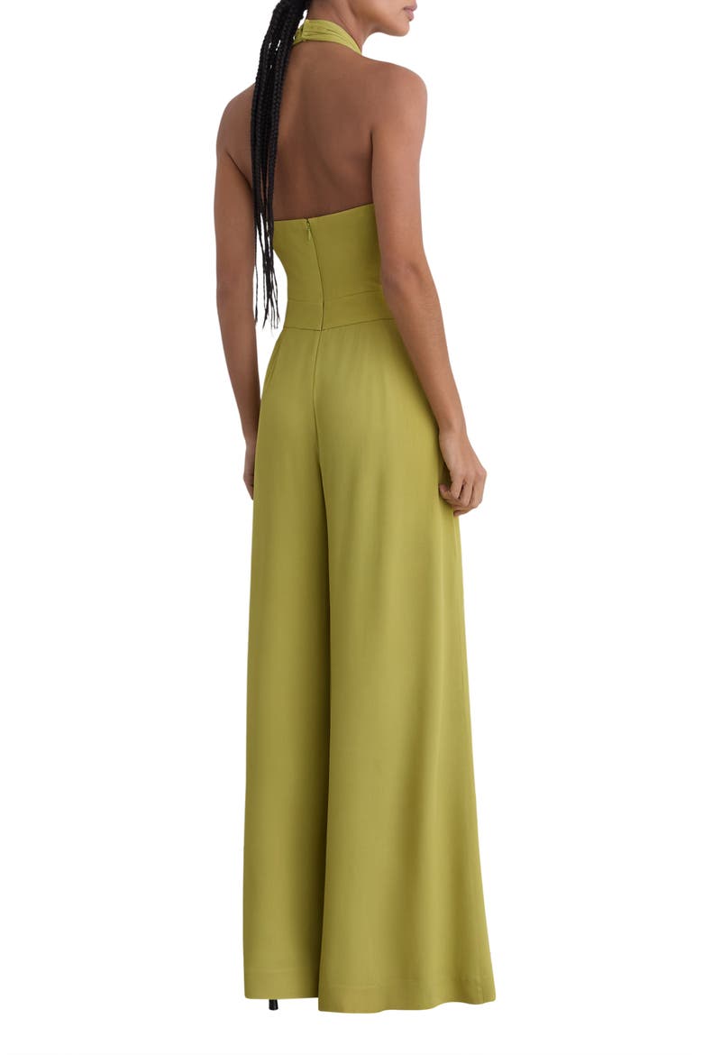 Lainey Halter Wide Leg Jumpsuit, Alternate, color, GREEN