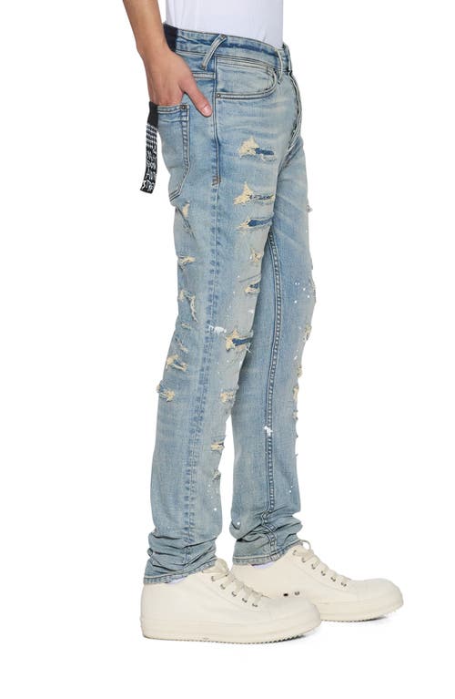 Ksubi Van Winkle Ripped Scatter Skinny Jeans In Blue