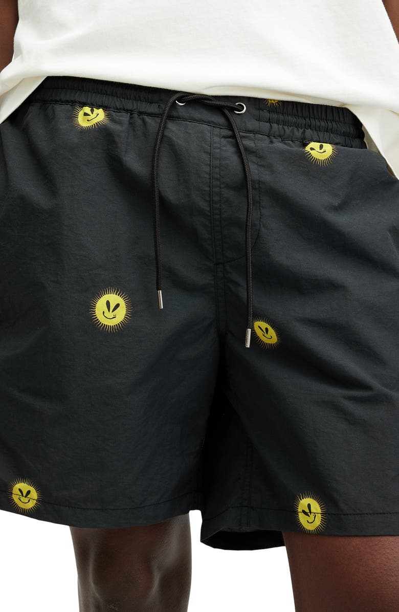 AllSaints Sunsmirk Swim Trunks, Alternate, color, 