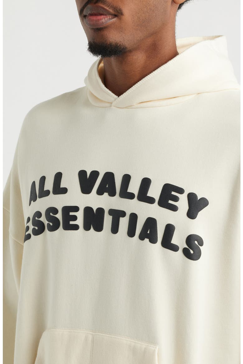 '90s Fit Fleece Logo Hoodie, Alternate, color, WASHED IVORY