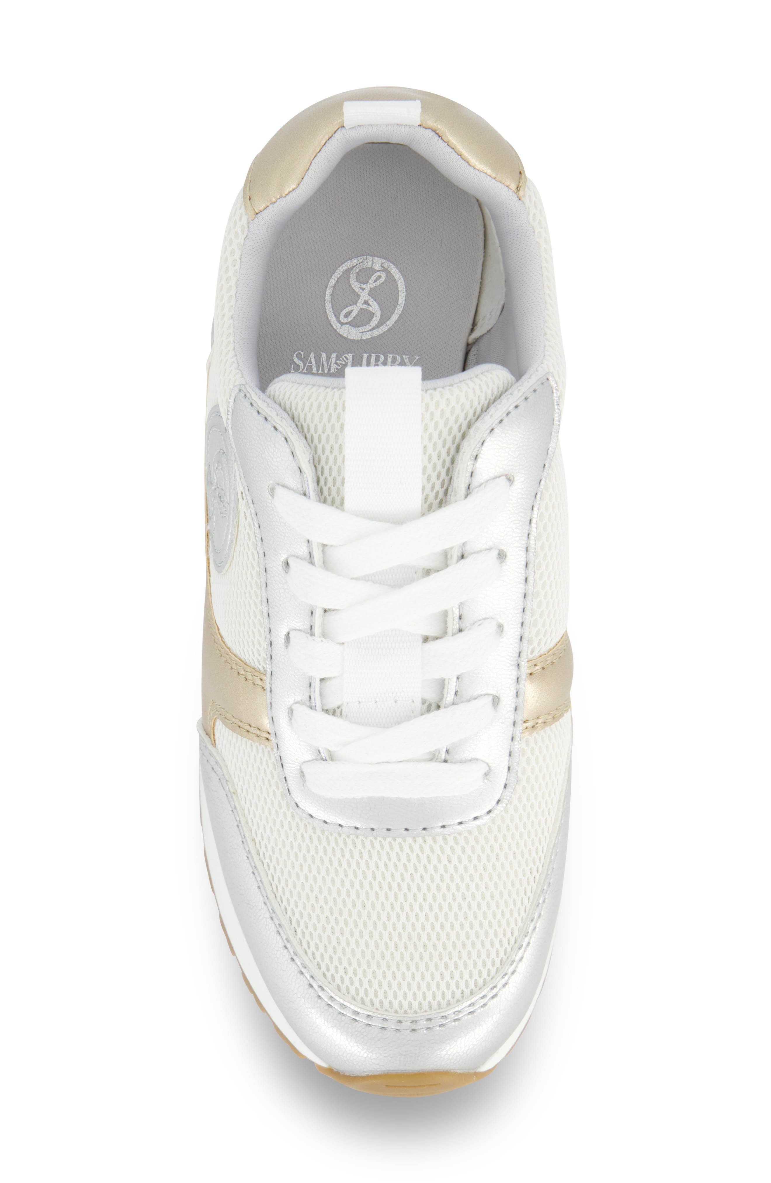 SAM & LIBBY Kids' Rosa Randal Metallic Sneaker, Alternate, color, White