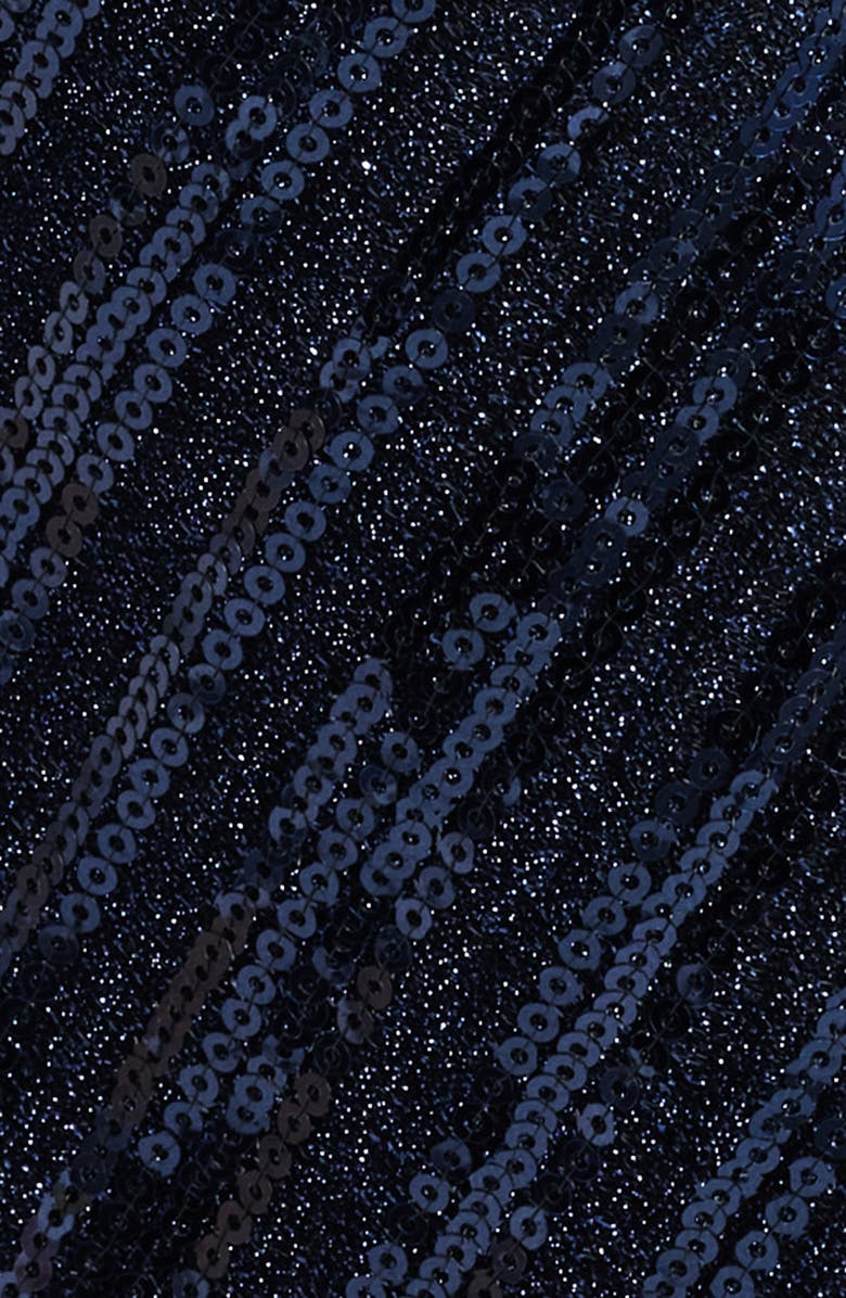 Eliza J Embellished Long Sleeve Mermaid Gown, Alternate, color,