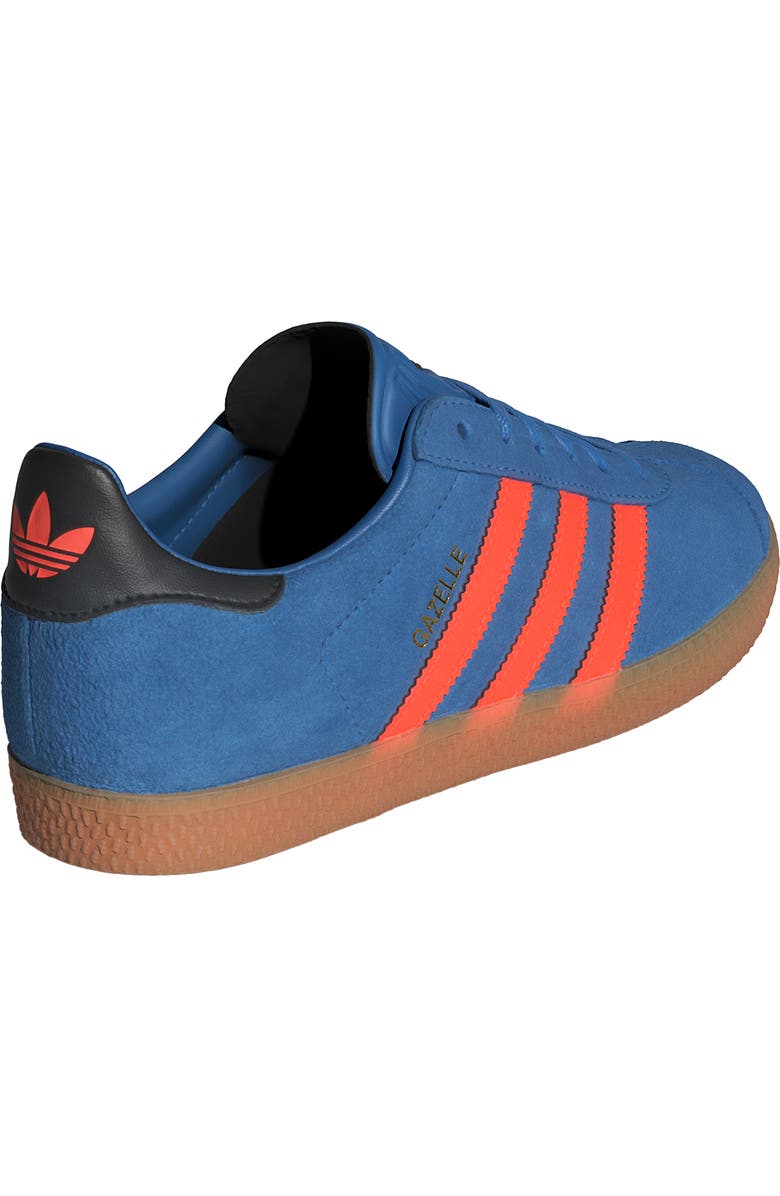 adidas Kids' Gazelle Low Top Sneaker, Alternate, color, Blue/ Orange/ Black