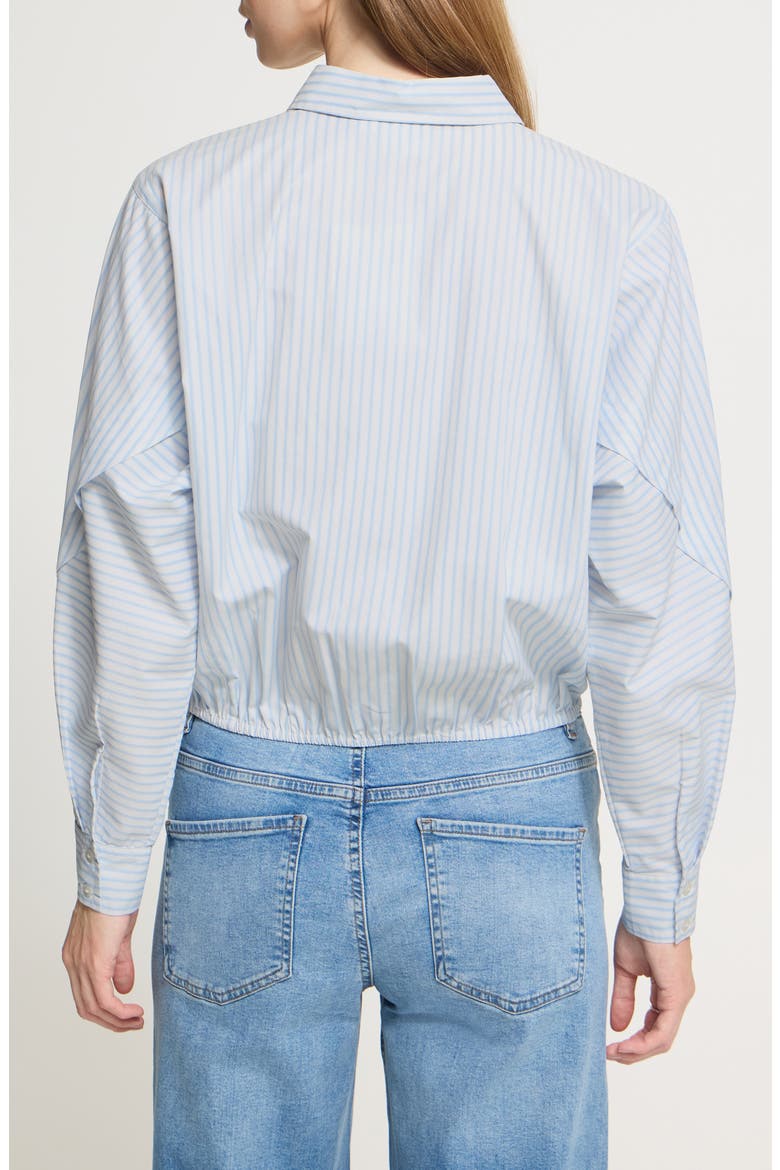 Ihjadeline Striped Button-Up Shirt, Alternate, color, WHITE/CELESTIAL BLUE STRIPE