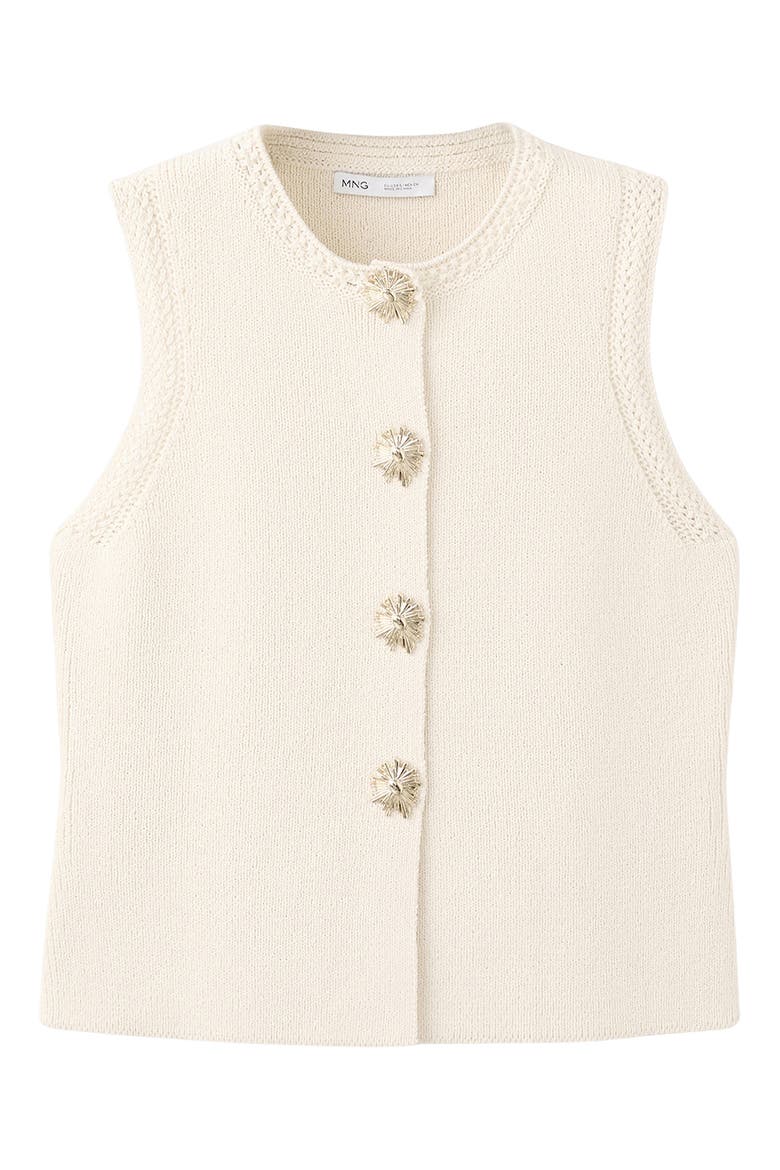 Chaleco Frida Cotton Blend Sweater Vest, Main, color, ECRU