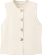 MANGO Chaleco Frida Cotton Blend Sweater Vest
