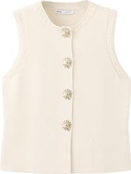 MANGO Chaleco Frida Cotton Blend Sweater Vest