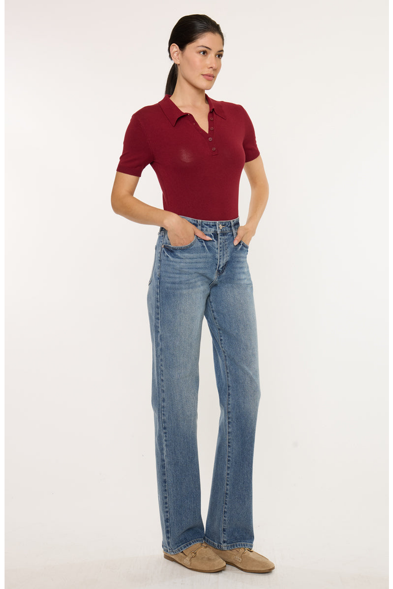 Ophelia High Rise True Straight Leg Jeans, Alternate, color, Medium Wash