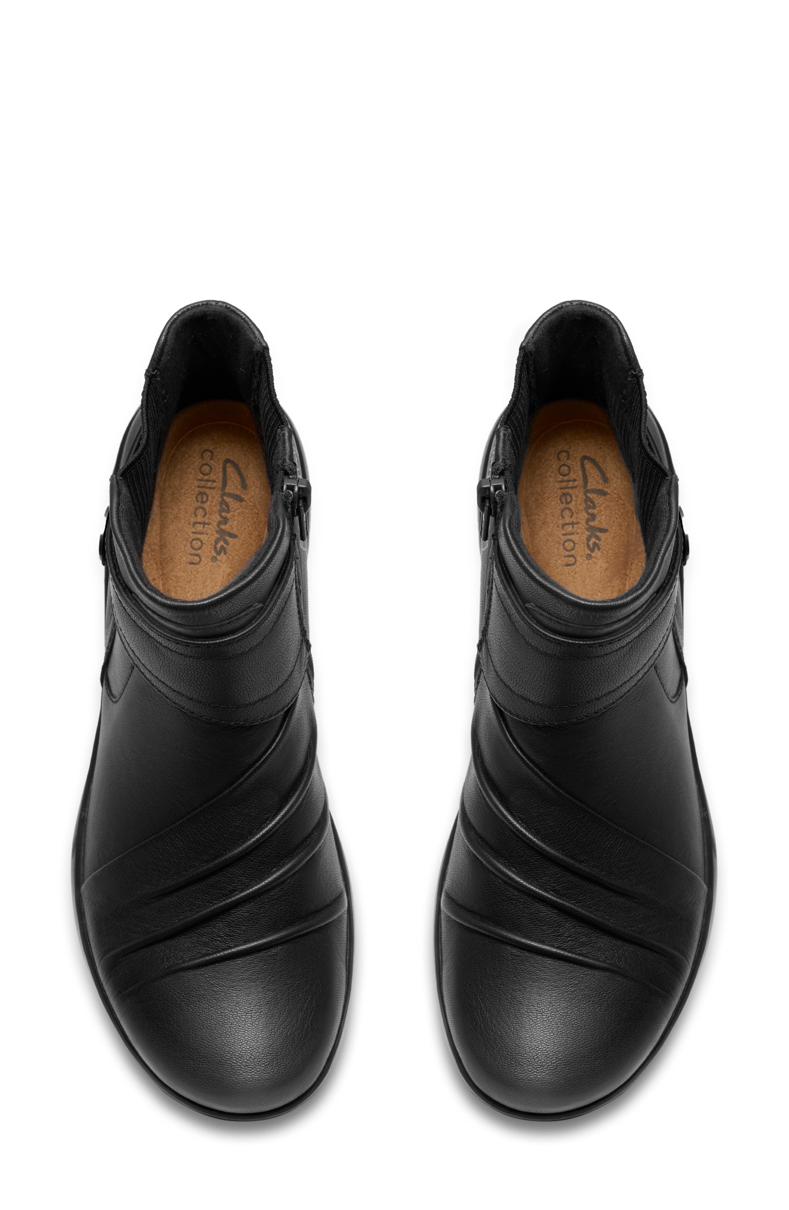 Clarks<sup>®</sup> Kaetlyn Sara Bootie, Alternate, color, Black Leather