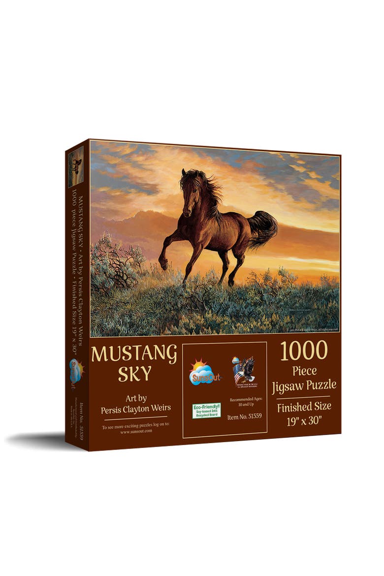 Mustang Sky 1000 piece Jigsaw Puzzle for Adults, Main, color, Multicolor