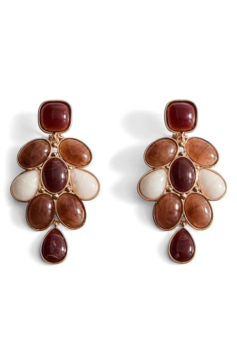 MANGO Mixed Resin Drop Earrings, Main, color,