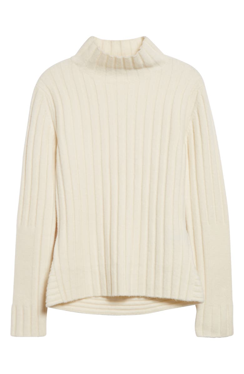 Proenza Schouler Haven Merino Wool & Cashmere Blend Rib Turtleneck Sweater, Alternate, color, Bone