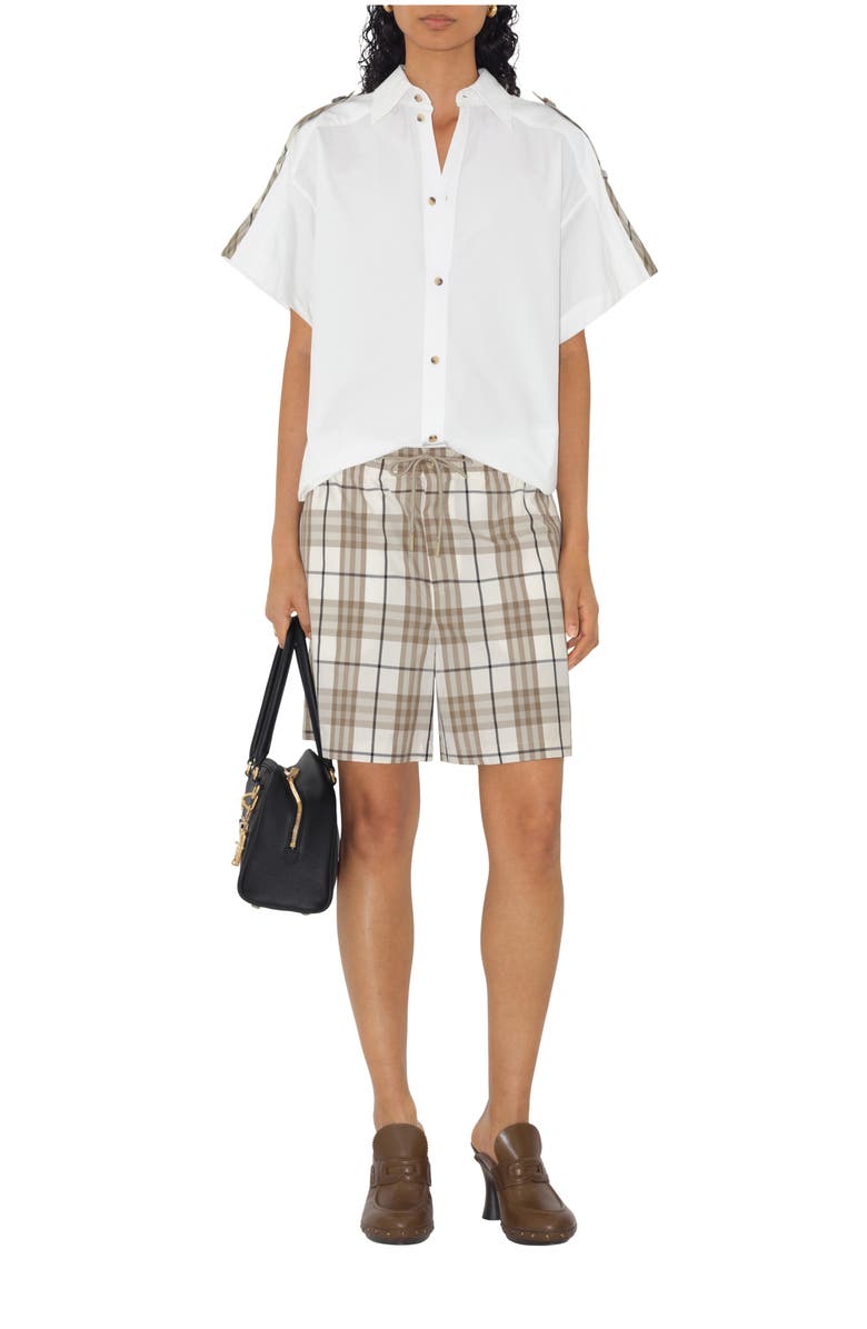 Burberry Regular Fit Cotton Shirt, Main, color, Optic White