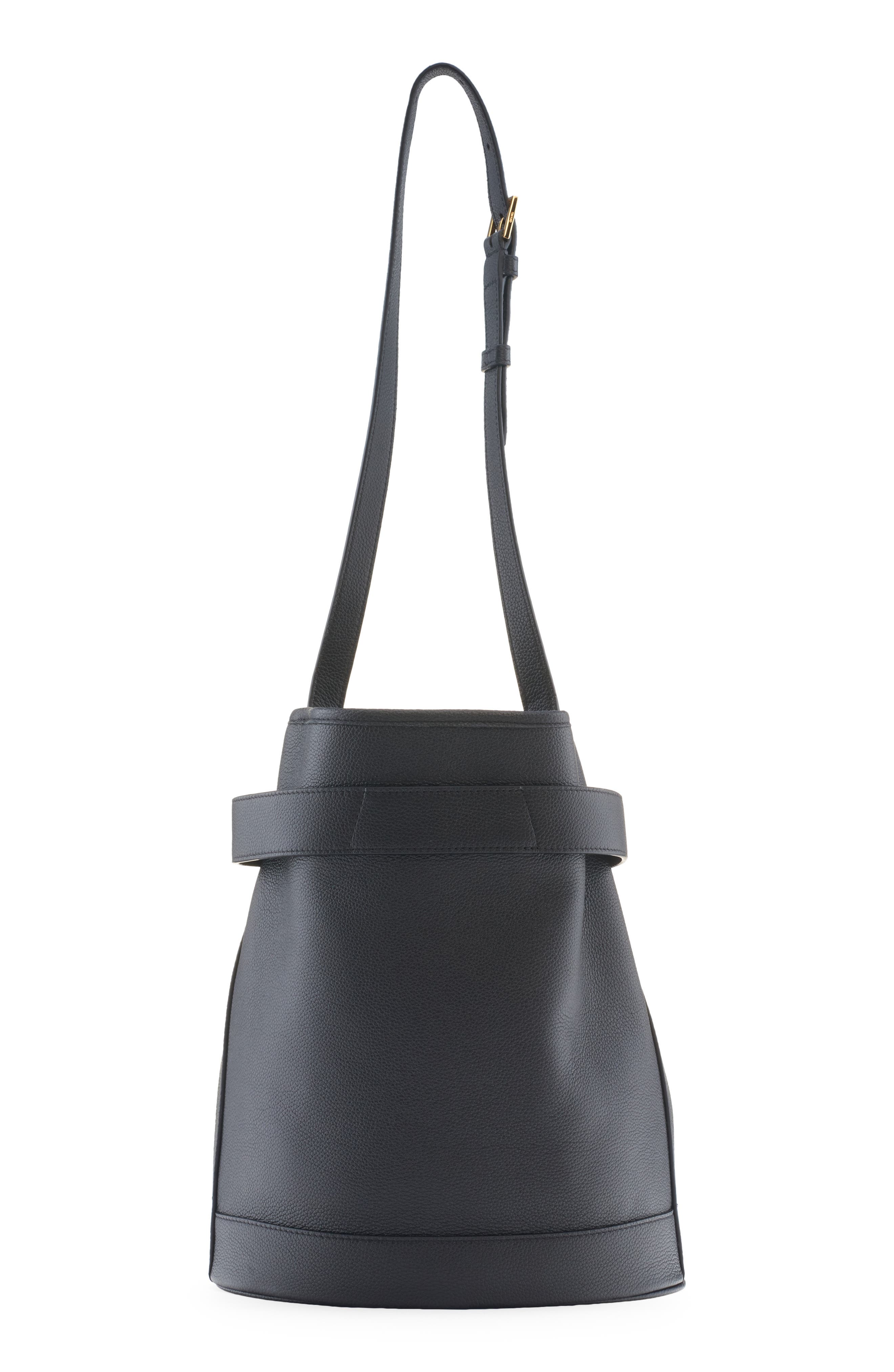 TOM FORD Medium Tara Leather Bucket Bag, Alternate, color, 