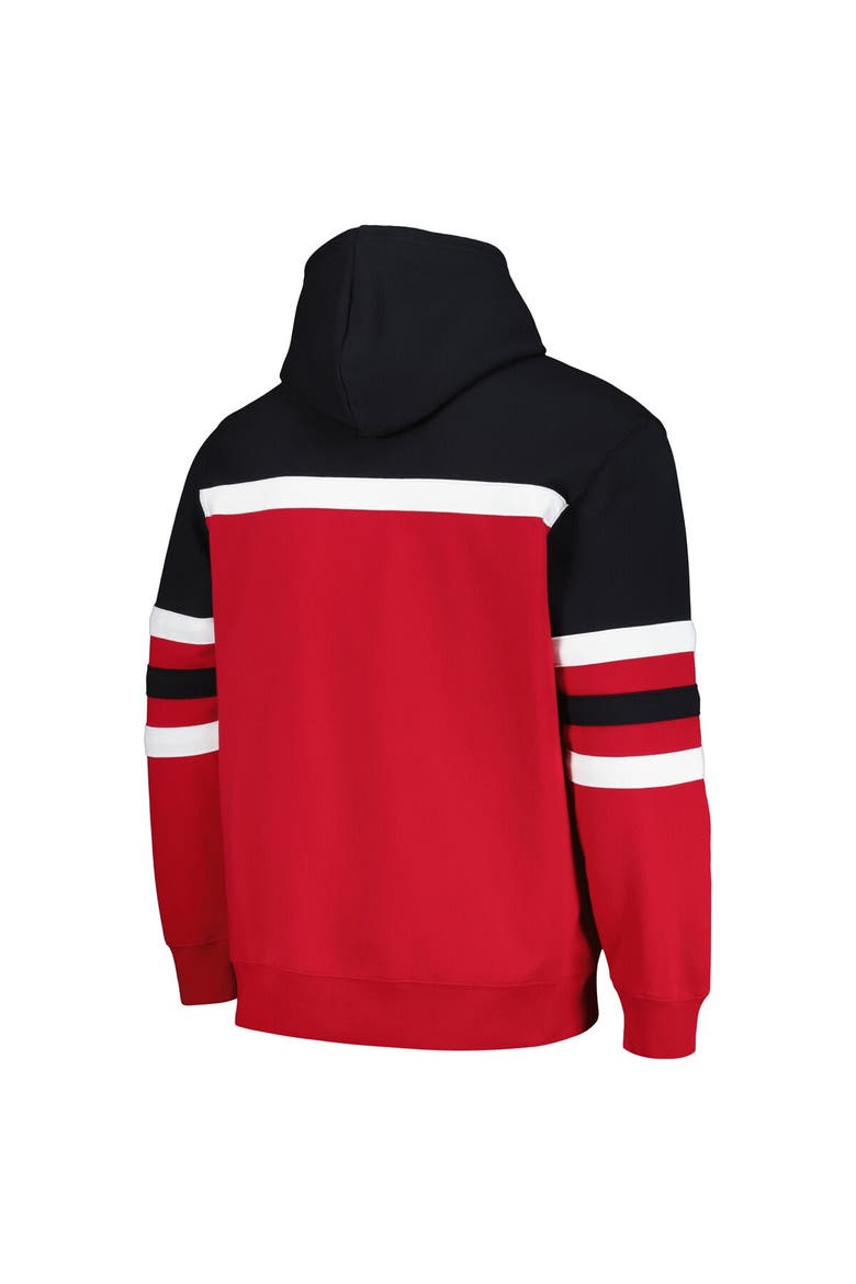 Men's Mitchell & Ness Red/Black Portland Trail Blazers Head Coach Pullover Hoodie, Alternate, color, Red