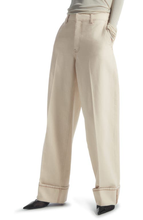 Cos Cuffed Denim Pants In White