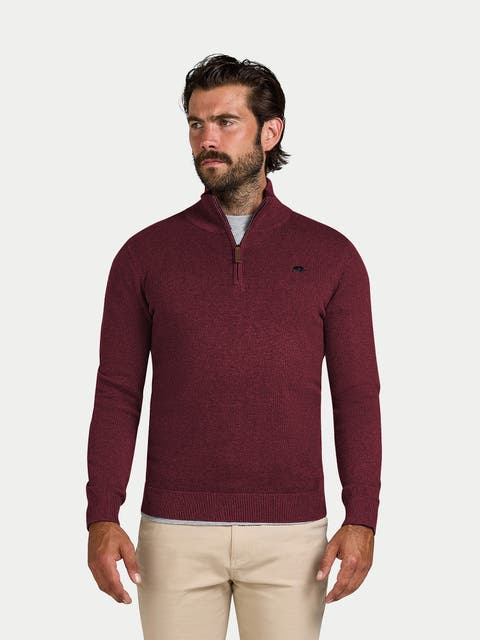 Quarter Zip Cashmere Blend Sweater