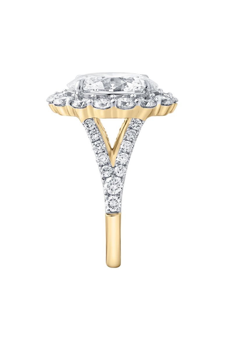 Sabina 14K Yellow Gold Oval Lab Grown Diamond Halo Engagement Ring - 4.7 Ct, Alternate, color, 14K Yellow Gold
