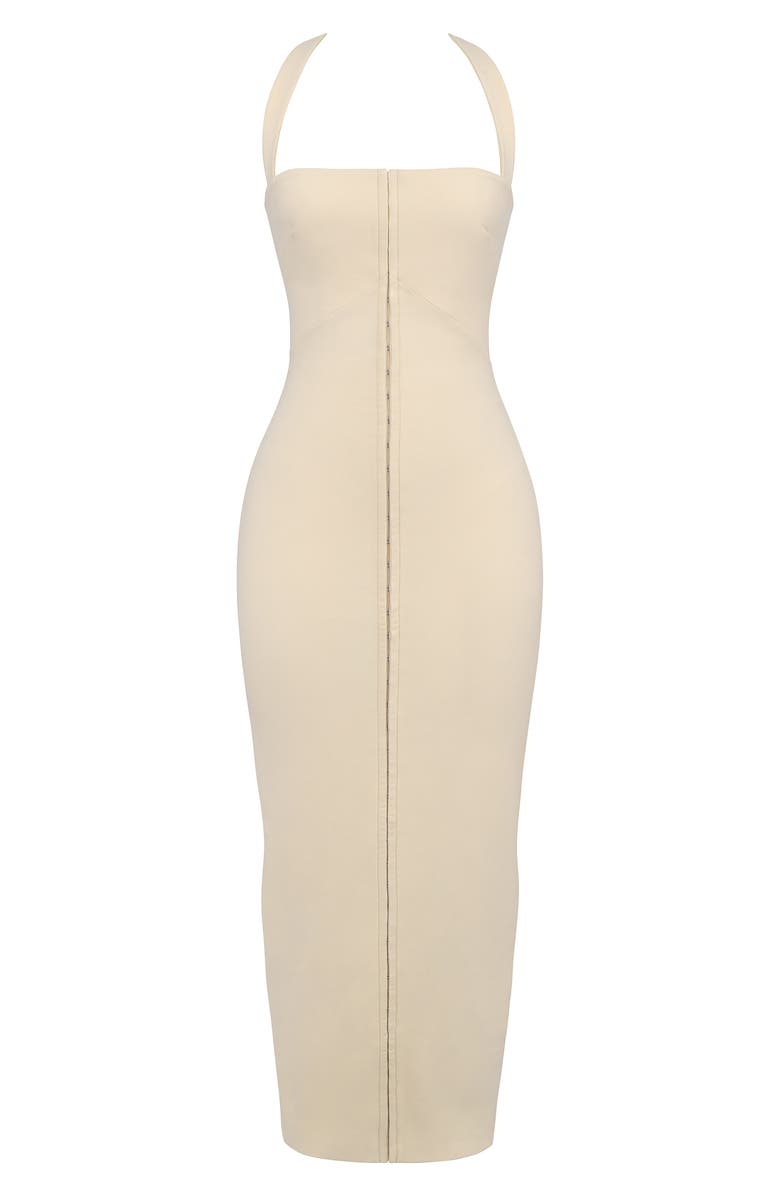 Mia Halter Stretch Crepe Sheath Cocktail Dress