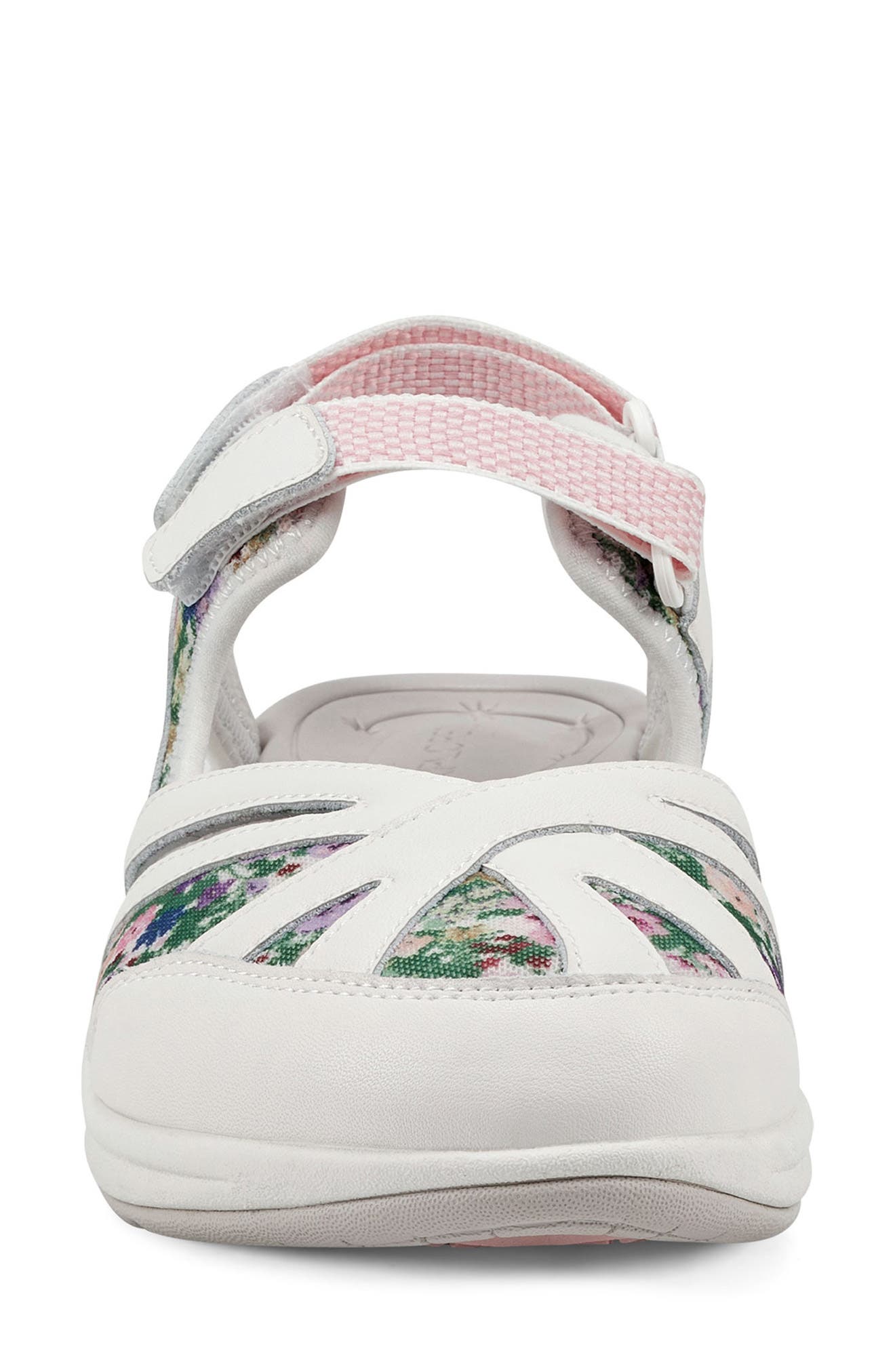 Easy Spirit Esplash Hiking Sandal, Alternate, color, Bright White/ Pink Multi