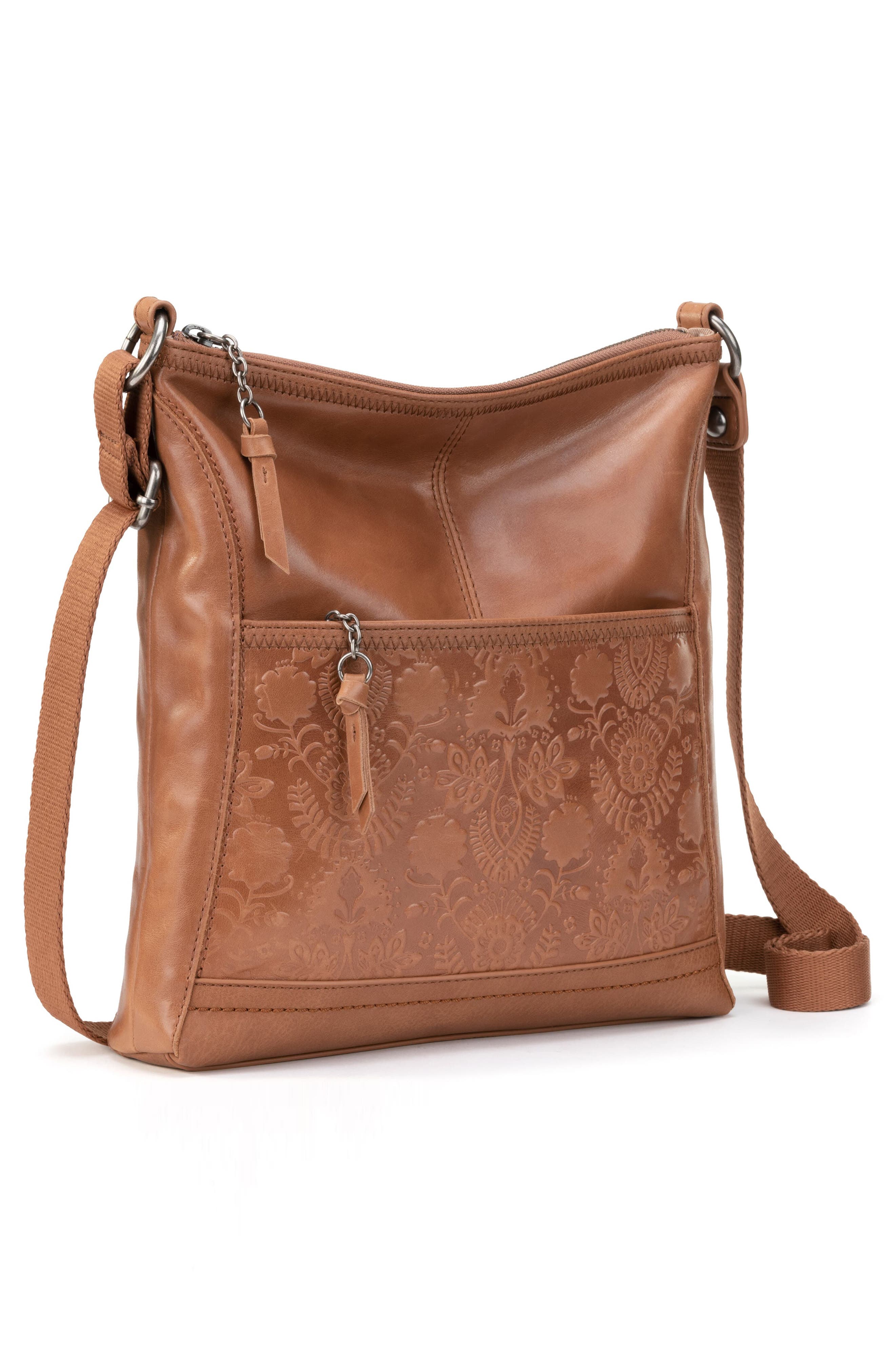 The Sak Gen Crossbody Bag, Alternate, color, Tobacco Floral Emboss