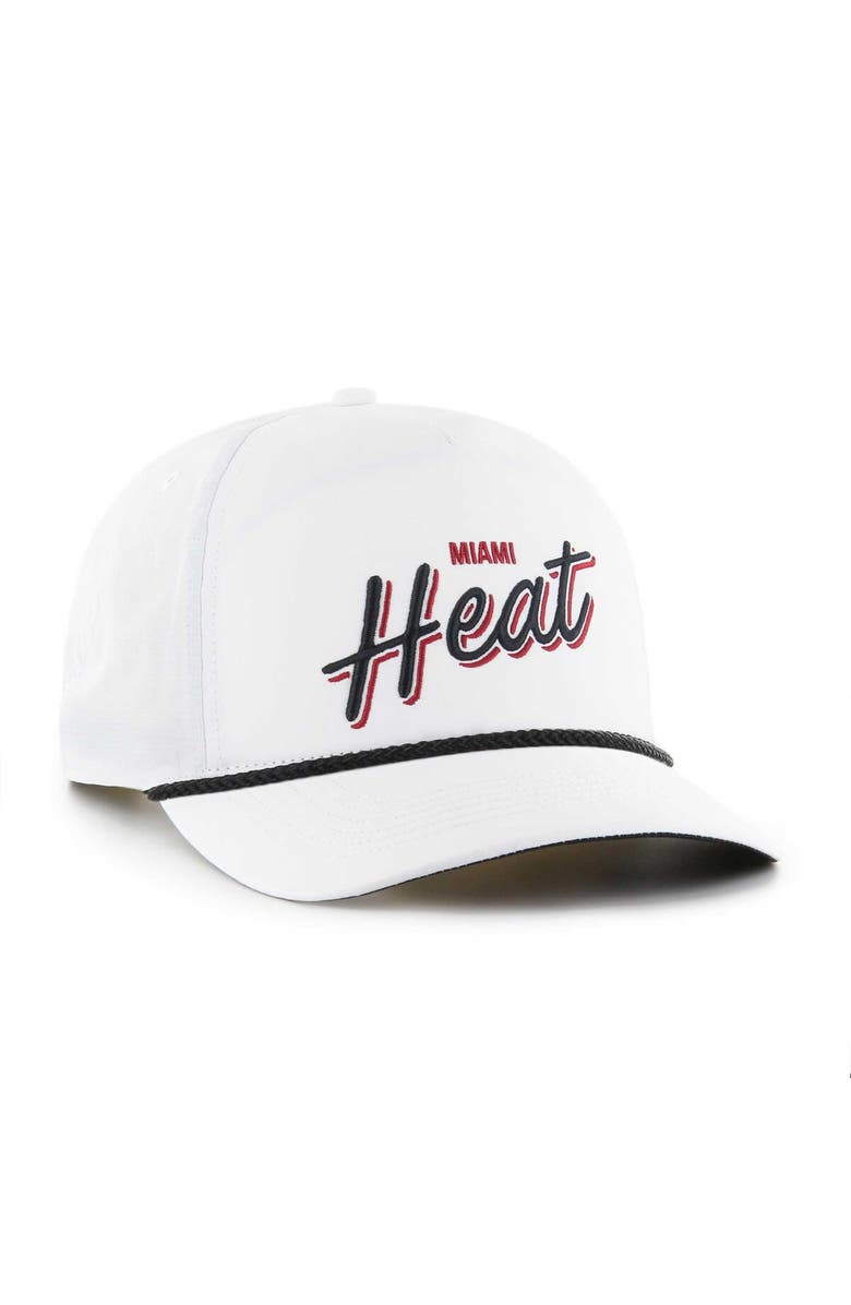 '47 Men's '47 White Miami Heat Fairway Hitch brrr Adjustable Hat, Alternate, color,