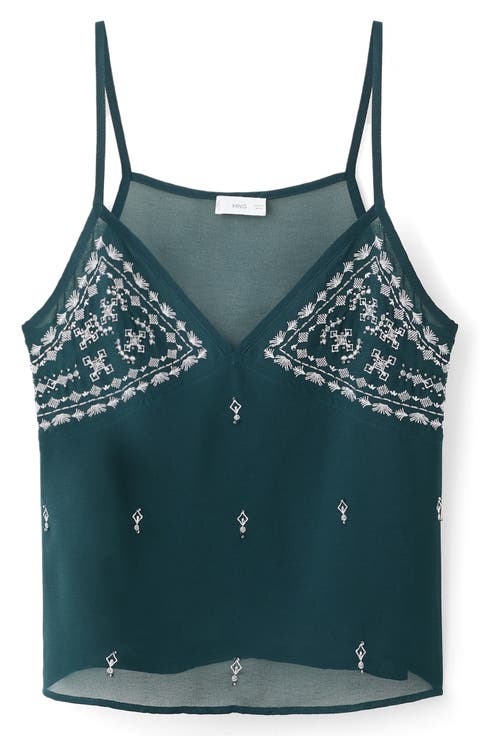 Beaded Embroidered Top