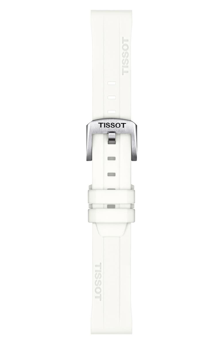 Tissot Seastar 1000 Chronograph Grayscale Silicone Strap Watch, 38mm, Alternate, color, Grey Gradient