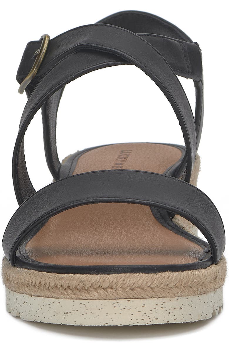 Lucky Brand Trianna Strappy Platform Sandal, Alternate, color, Black Taobrl