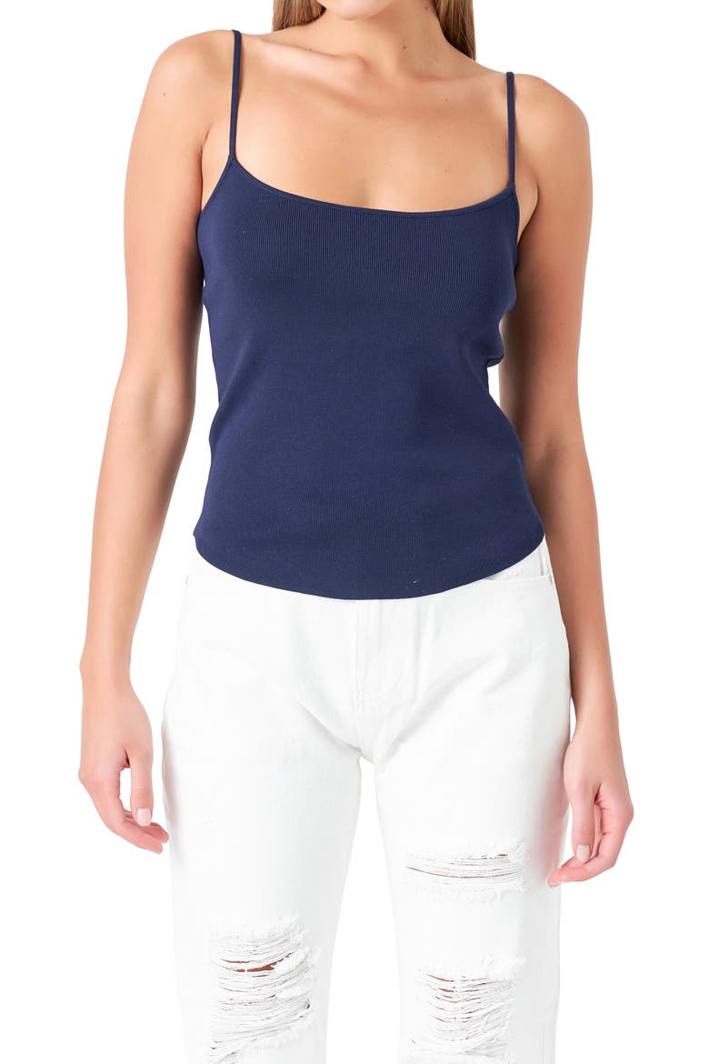 Rib Camisole, Alternate, color, NAVY