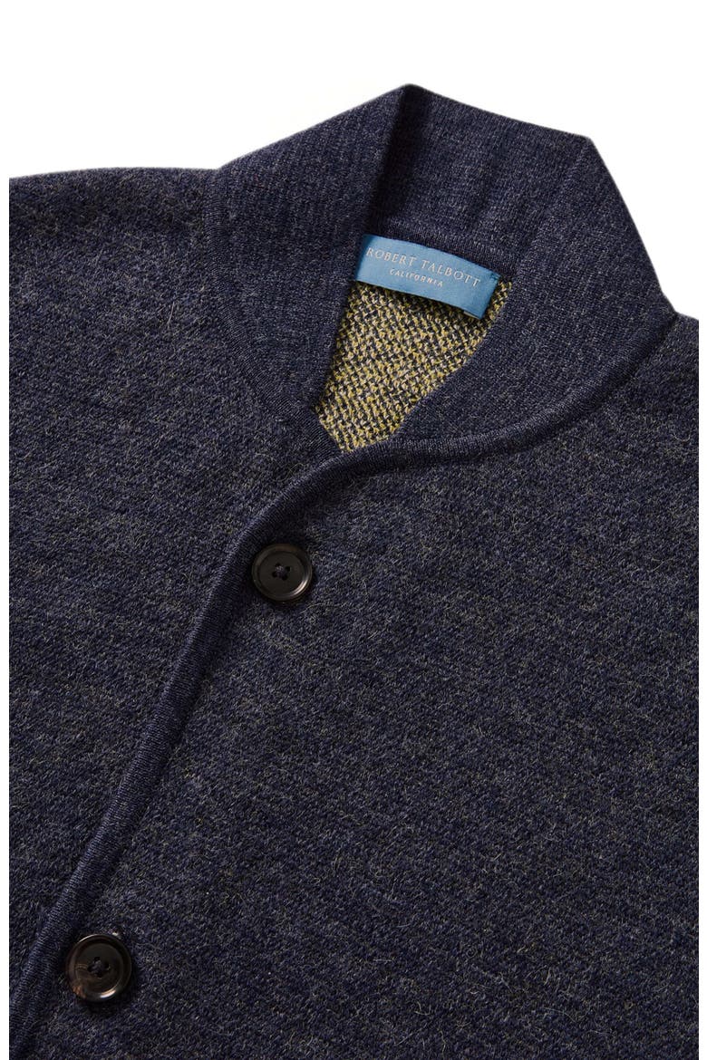 Devon Solid Wool Cardigan, Alternate, color, Navy