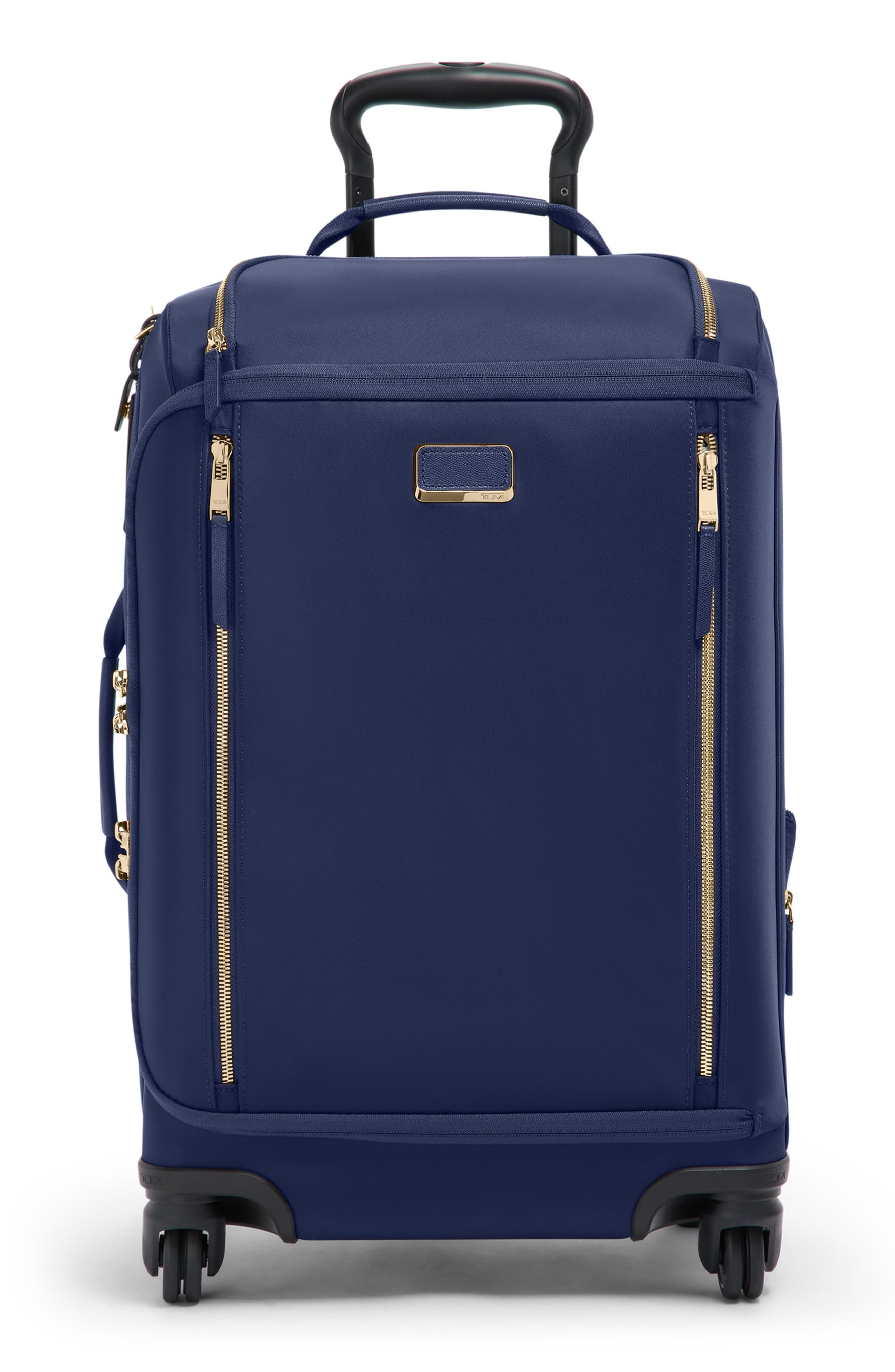TUMI Léger Dual Access Expandable Carry-On, Main, color, Indigo/ Light Gold