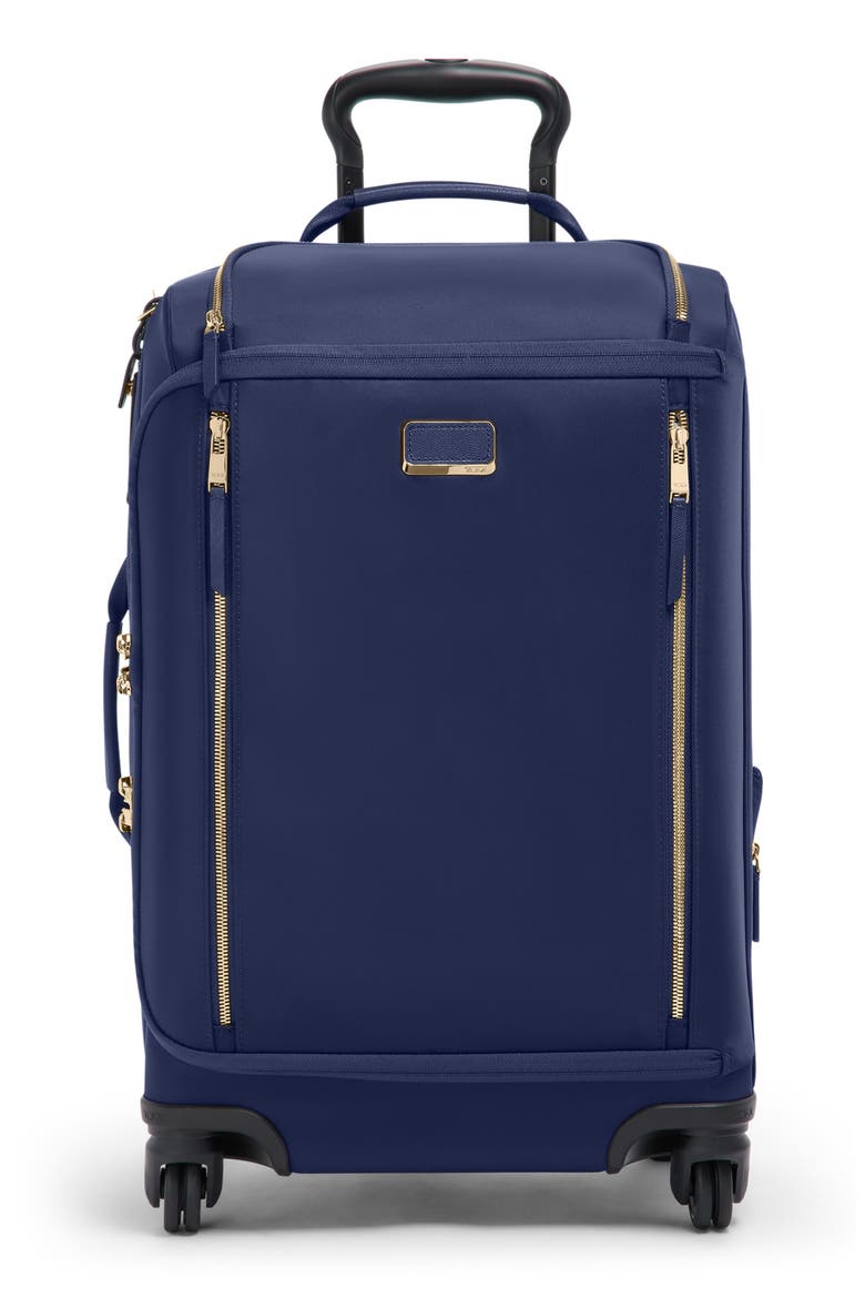 Léger Dual Access Expandable Carry-On, Main, color, INDIGO/ LIGHT GOLD