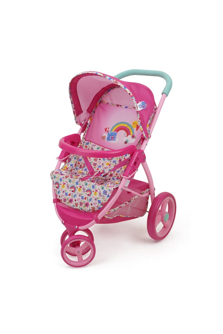 Doll Jogging Stroller, Fits Dolls Up To 24", Main, color, Pink