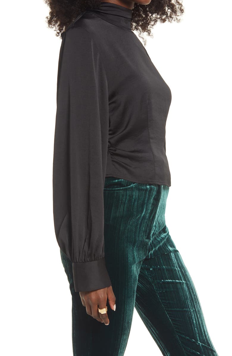 Open Edit Open Back Satin Top, Alternate, color, 