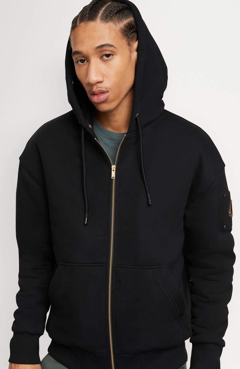 Moose Knuckles Linden Bunny Jacket with Removable Faux Fur Lining, Alternate, color, Black