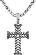 David Yurman Men's Chevron Cross Pendant, 33.5mm