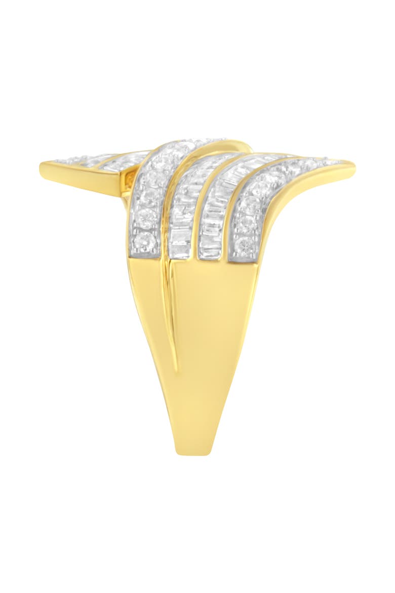 10K Yellow Gold 1 1/7 Cttw Diamond Bypass Ring, Alternate, color, Yellow Gold