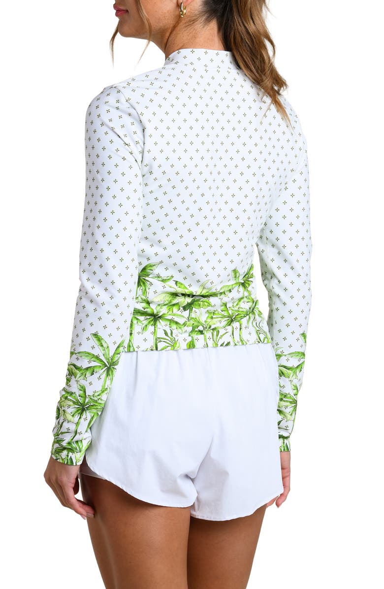 La Blanca Club Palm Half Zip Top, Alternate, color, Lime