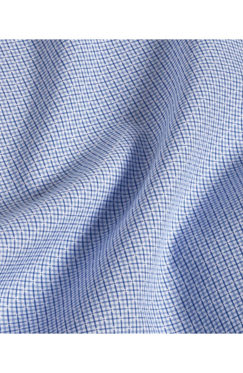 David Donahue Trim Fit Micro Check Dobby Dress Shirt, Alternate, color, Sky/ Blue