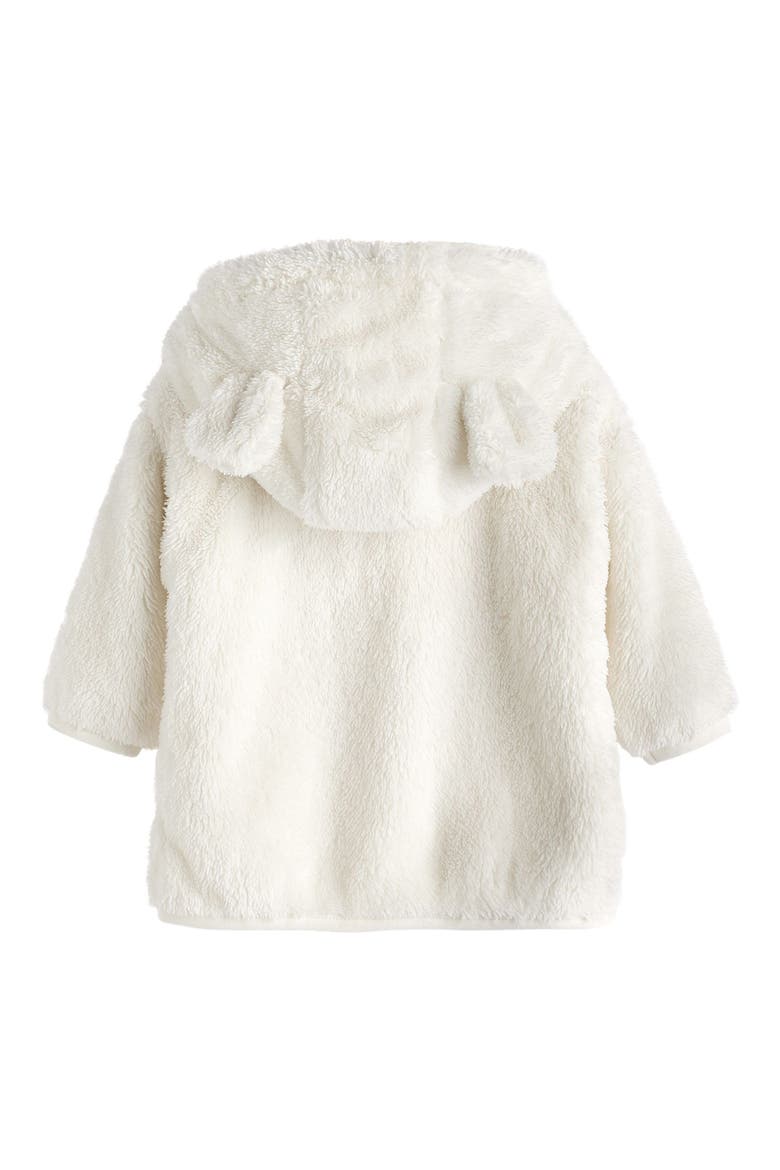 Kids' Zip Front Hooded Fleece Jacket, Alternate, color, WHITE