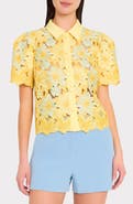 Milly Addison Floral Lace Button-Up Shirt