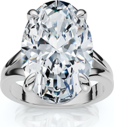 Bliss Diamond Certified 5Ct Abner Oval Solitaire Diamond Engagement Ring 14k Gold Lab Grown