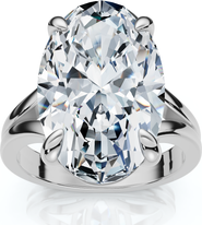 Bliss Diamond Certified 5Ct Abner Oval Solitaire Diamond Engagement Ring 14k Gold Lab Grown