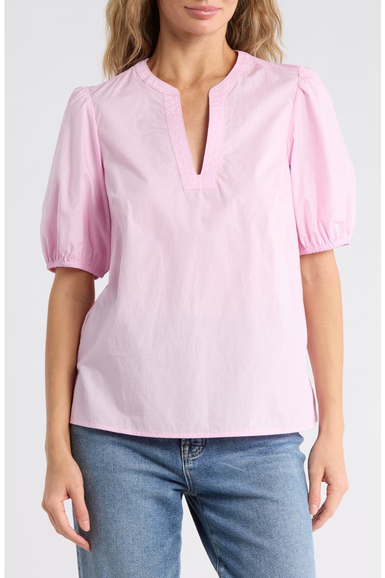 Oceana Puff Sleeve Top, Main, color, CYBER LIGHT